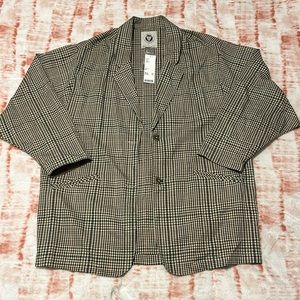 Oversized Plaid Blazer